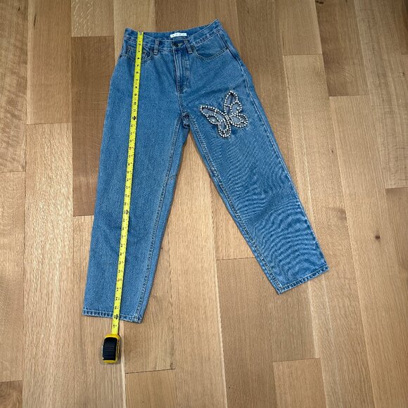Area Embellished Butterfly Cutout Straight Jeans Sz 0 - SOLD OUT EVERYWHERE - Picture 8 of 12